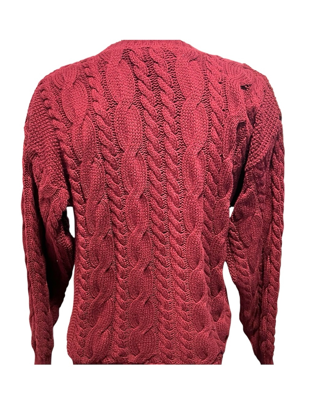 Vtg Lobo by Pendleton dark red knit sweater geometric green and blue Large - Picture 4 of 8